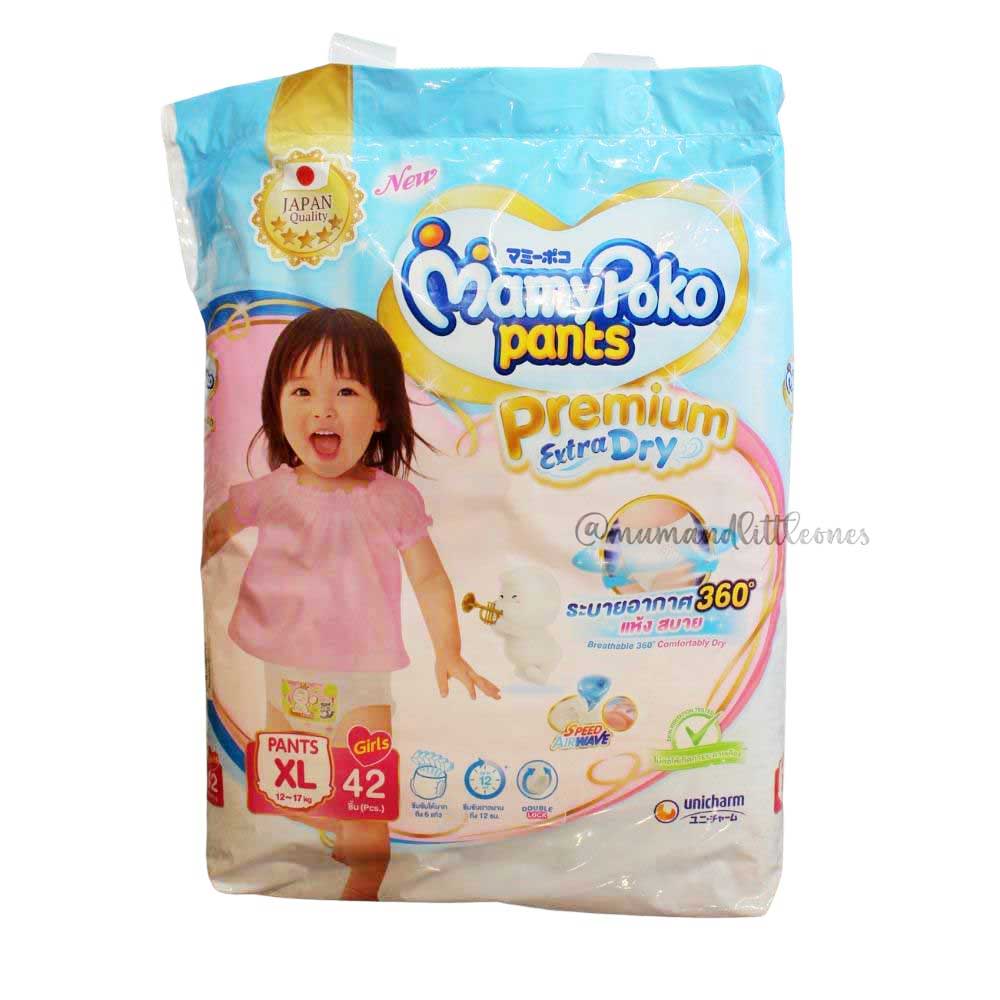 MamyPoko Pants Premium Extra Dry Girls XL 42Pcs