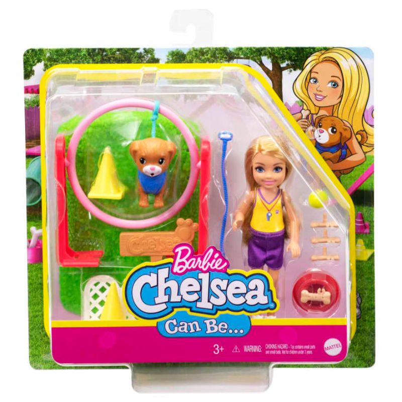 Barbie Chelsea Can Be Dog Trainer Playset With Blonde Chelsea Doll