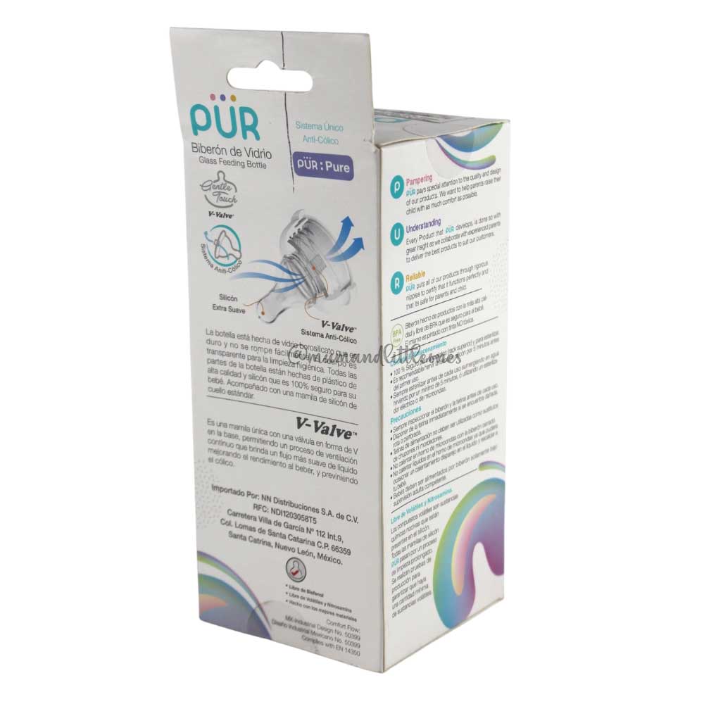 Pur Glass Feeding Bottle Thermal Shock Resistance 1 Pack 130ml