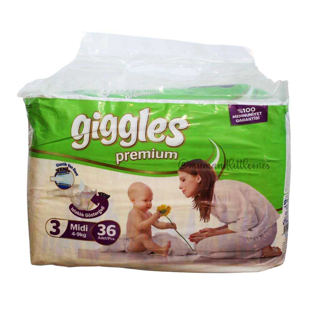 Giggles Premium 3 Midi 36Pcs