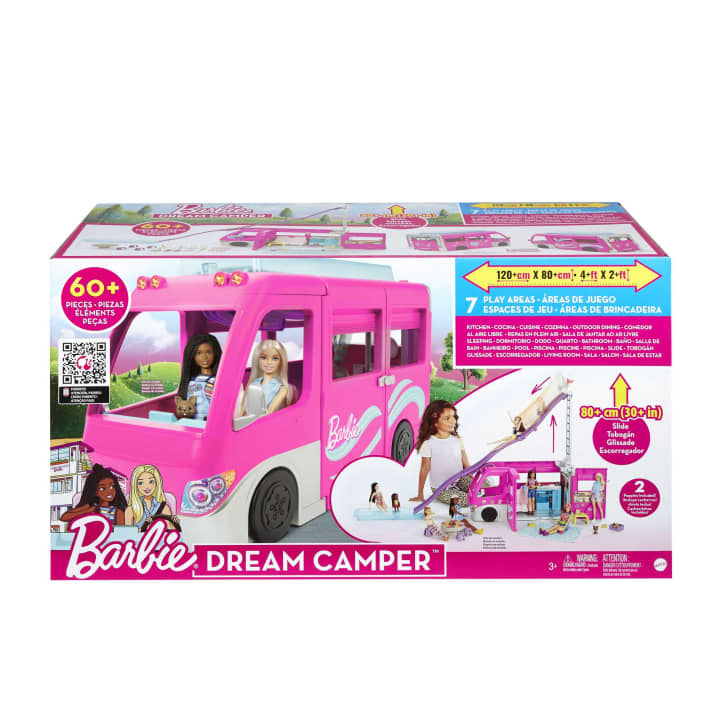Barbie Camper, Dreamcamper Toy Playset With Pool And 60+ Accessories