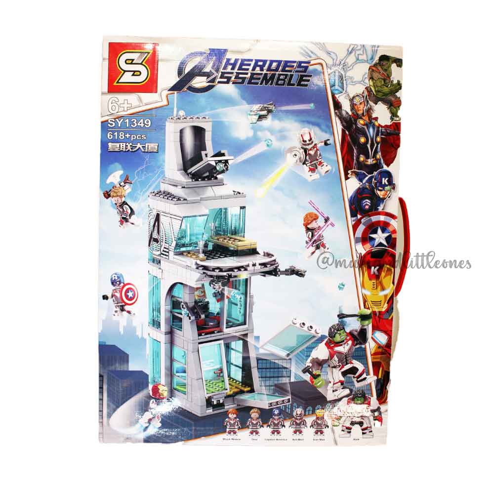 Super Heroes Attack On Avenger Tower Iron Man Hulk Building Block For Kids Sy1349 618pcs