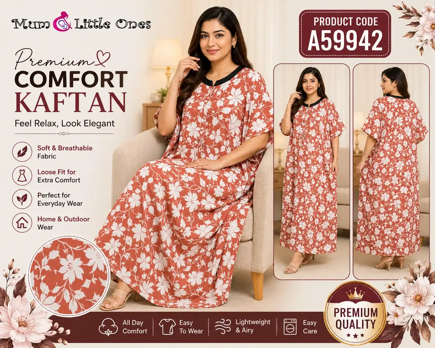 Relax Fit Fashion Kaftan – A59942